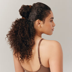 Chouchous Pure Soie Skinny Retour aux Bases Châtain Foncé